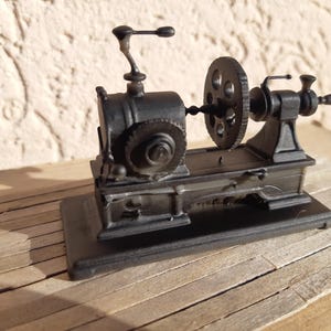 DIY machinery / lathe type 1 in G/O/S/HO/TT/N (1/22.5, 1/48, 1/64, 1/87, 1/120, 1/160) scale