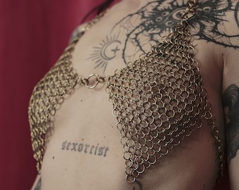 Gold/Silver Chainmail Top
