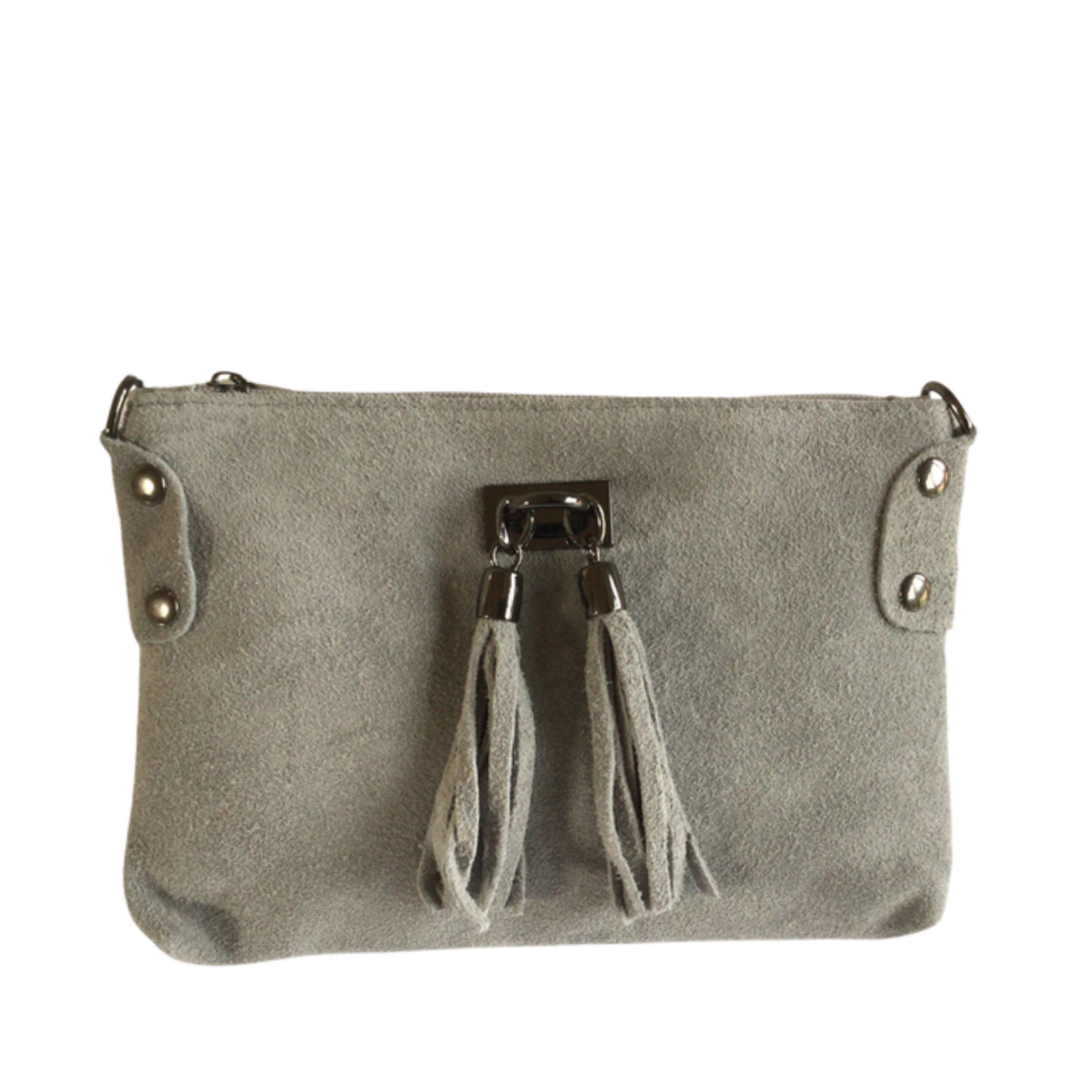 Silver Grey Clutch Suede Bag Boho Suede Clutch Bag Grey Bags suede Bag Silver Evening Bag Grey Suede Bag Made in Italy Bag Etsy