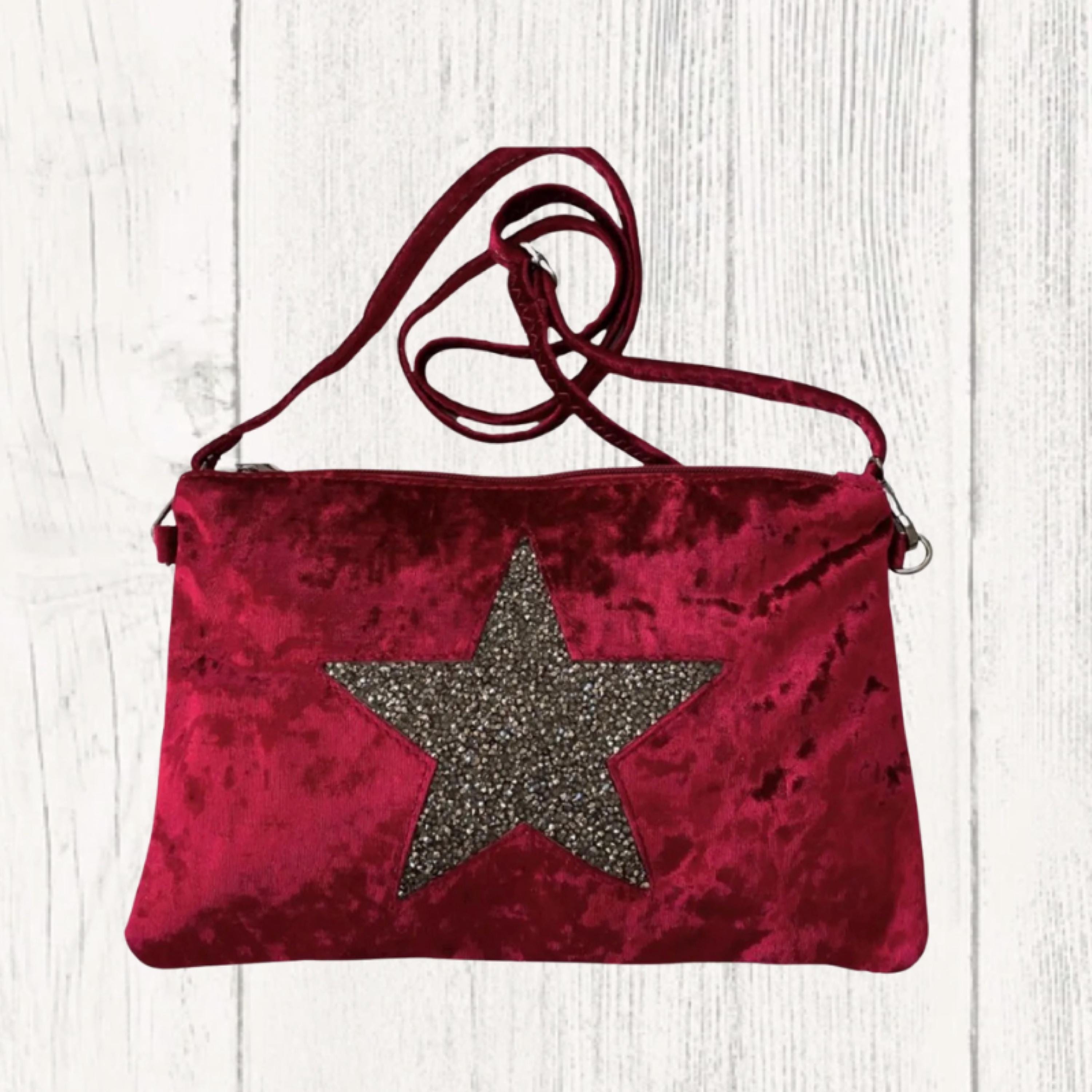 PuroBio Samt-Clutch Set – Mit Lidschatten & Liptint, Burgunderrot, 30 G, Geschenkidee