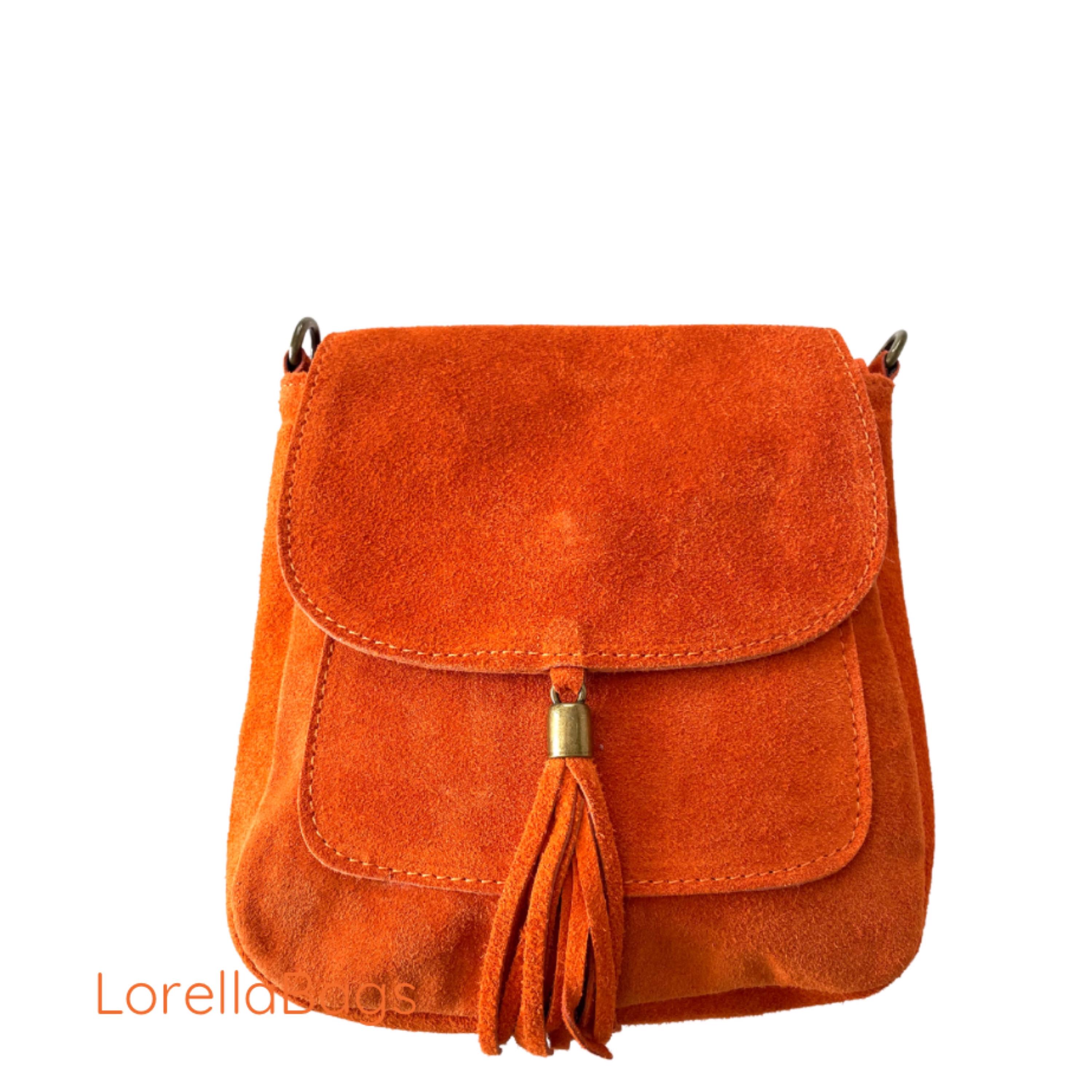 Sac Bandoulière En Daim Rouge - Fermeture éclair, 1 Poche Intérieure - Occasion - Style Rétro