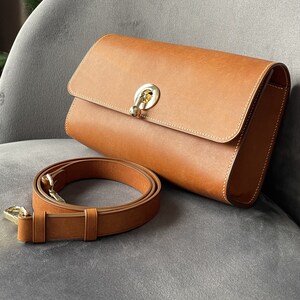 Bolso de cuero cosido a mano para mujer / Bolso de mujer de lujo / Regalo hecho a mano para ella