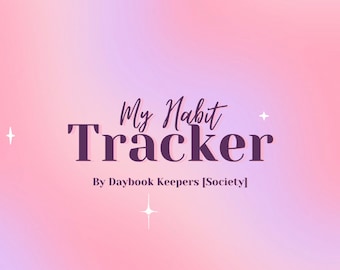 My Habit Tracker (Pink Aesthetic). IMMEDIATE DOWNLOAD + PRINTABLE