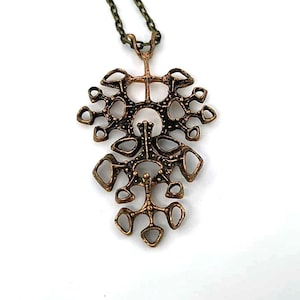 Studio Else & Paul pendant vtg necklace chain Norway Norwegian Scandinavian bronze jewelry Nordic 1960-70s