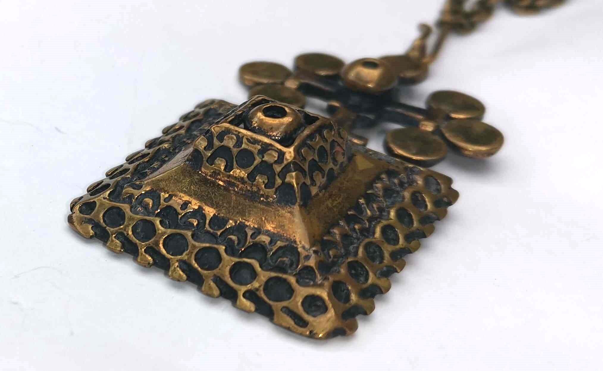 Pentti Sarpaneva ネックレス vtg ブロンズ ペンダント フィンランド