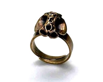 Bague Réglable Bronze Mousse De Renne - Vintage Hannu Ikonen Finlande - Style Ethnique