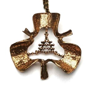 Studio Else & Paul necklace pendant vtg chain Norway Norwegian Scandinavian bronze jewelry Nordic