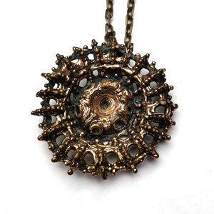 Studio Else & Paul necklace pendant vtg chain Norway Norwegian Scandinavian bronze jewelry Nordic