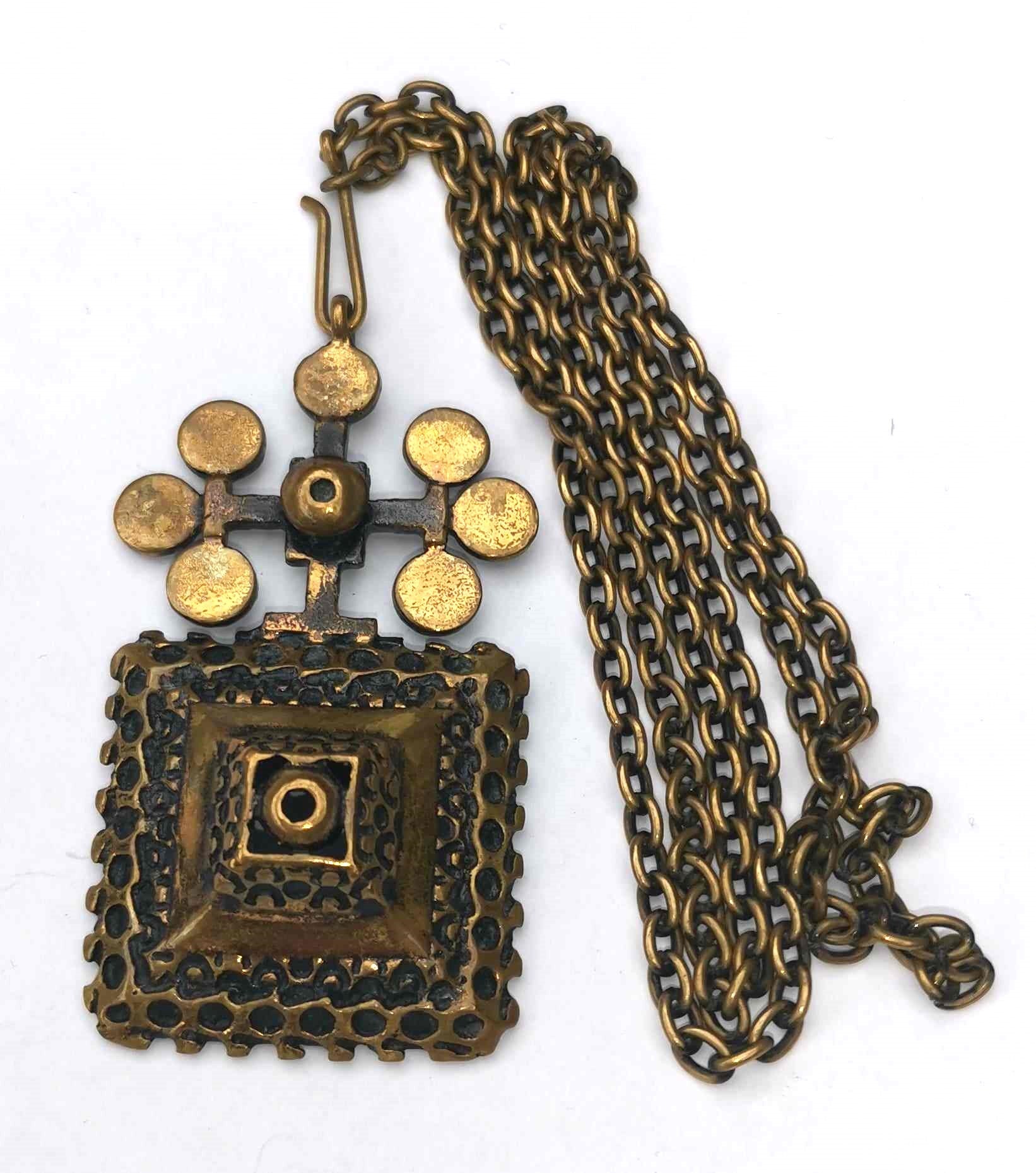 Pentti Sarpaneva ネックレス vtg ブロンズ ペンダント フィンランド