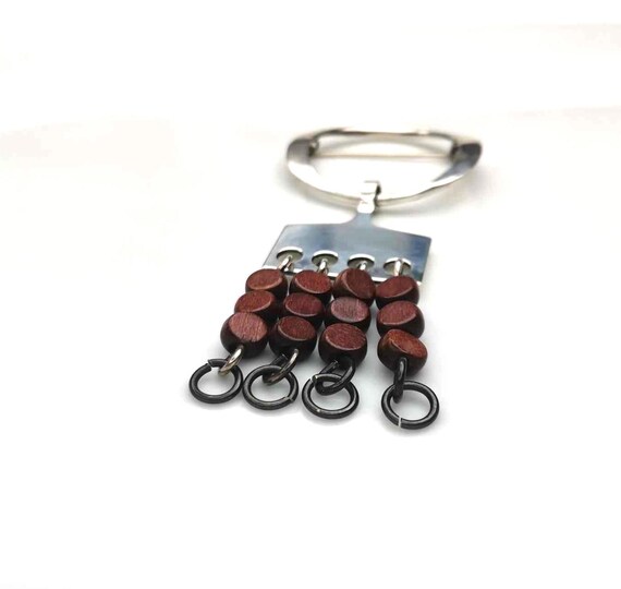 Anna Greta Eker Brooch sterling silver 925s pin Norway  birch Wood View 5