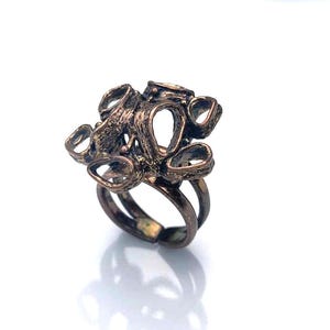 Studio Else & Paul ring vtg bronze Norway Norwegian Scandinavian jewelry Nordic design