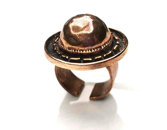 David Andersen bronze ring vtg Norway UNI D-A Sca… - image 1