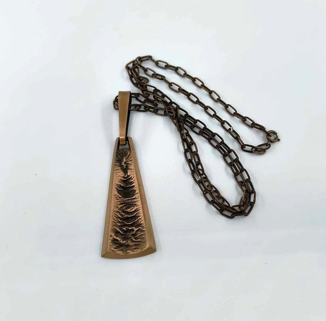Karl Erik Palmberg / Alton ネック・ペンダント Alton Karl Erik Palmberg Necklace Vtg Bronze Pendant Chain