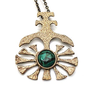 Studio Else & Paul necklace eilat stone chain Norway design Norwegian Scandinavian bronze jewelry pendant