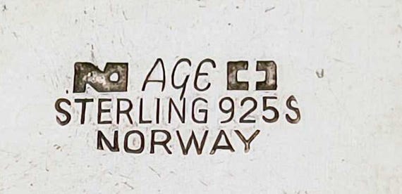 Anna Greta Eker Brooch sterling silver 925s pin Norway  birch Wood View 6