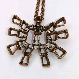 Studio Else & Paul necklace pendant vtg chain Norway Norwegian Scandinavian bronze jewelry Nordic