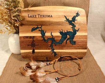 Lake Texoma Engraved Epoxy Resin Board