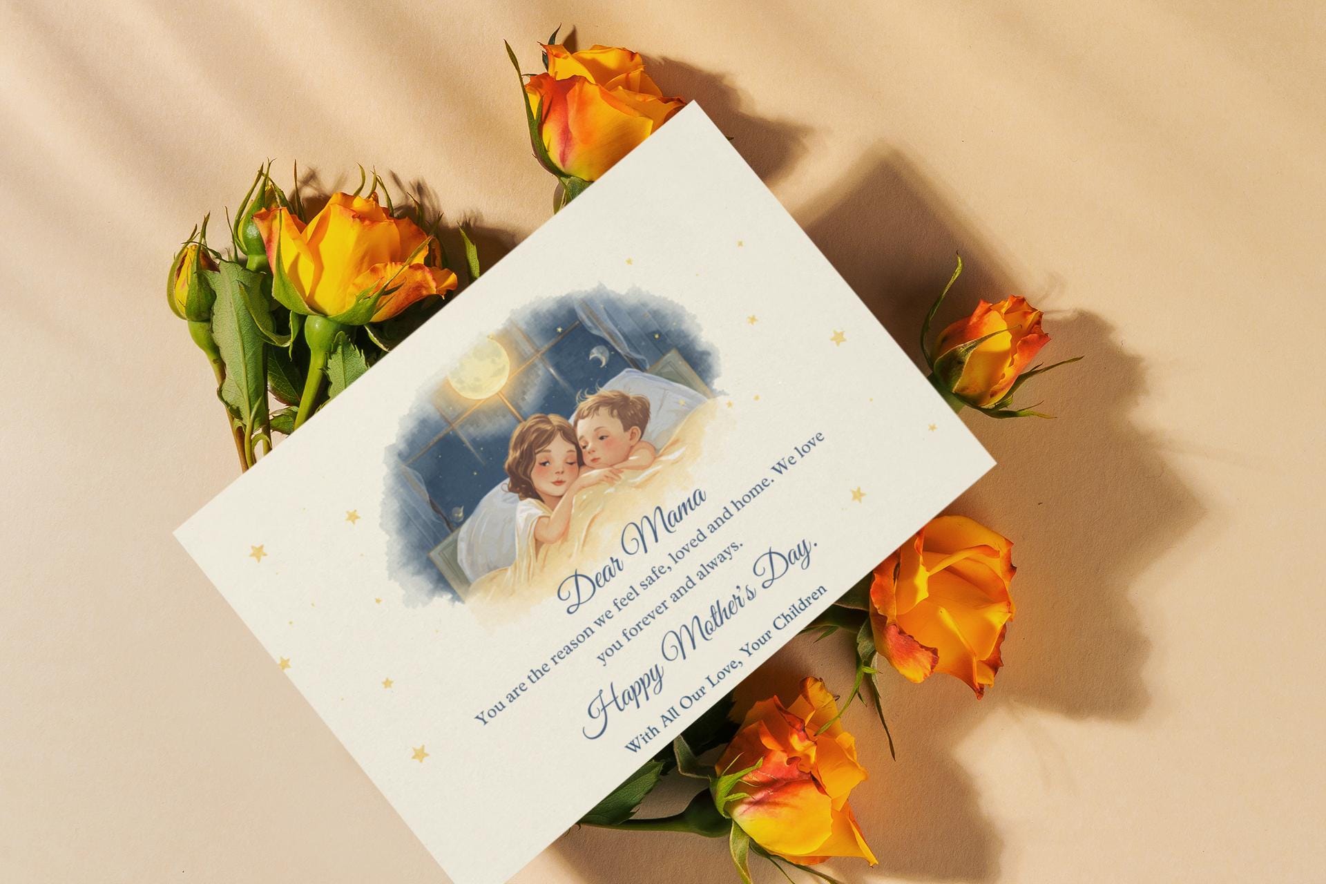 Mother’s Day Card Printable 5x7 | Editable Canva Template | Floral ...