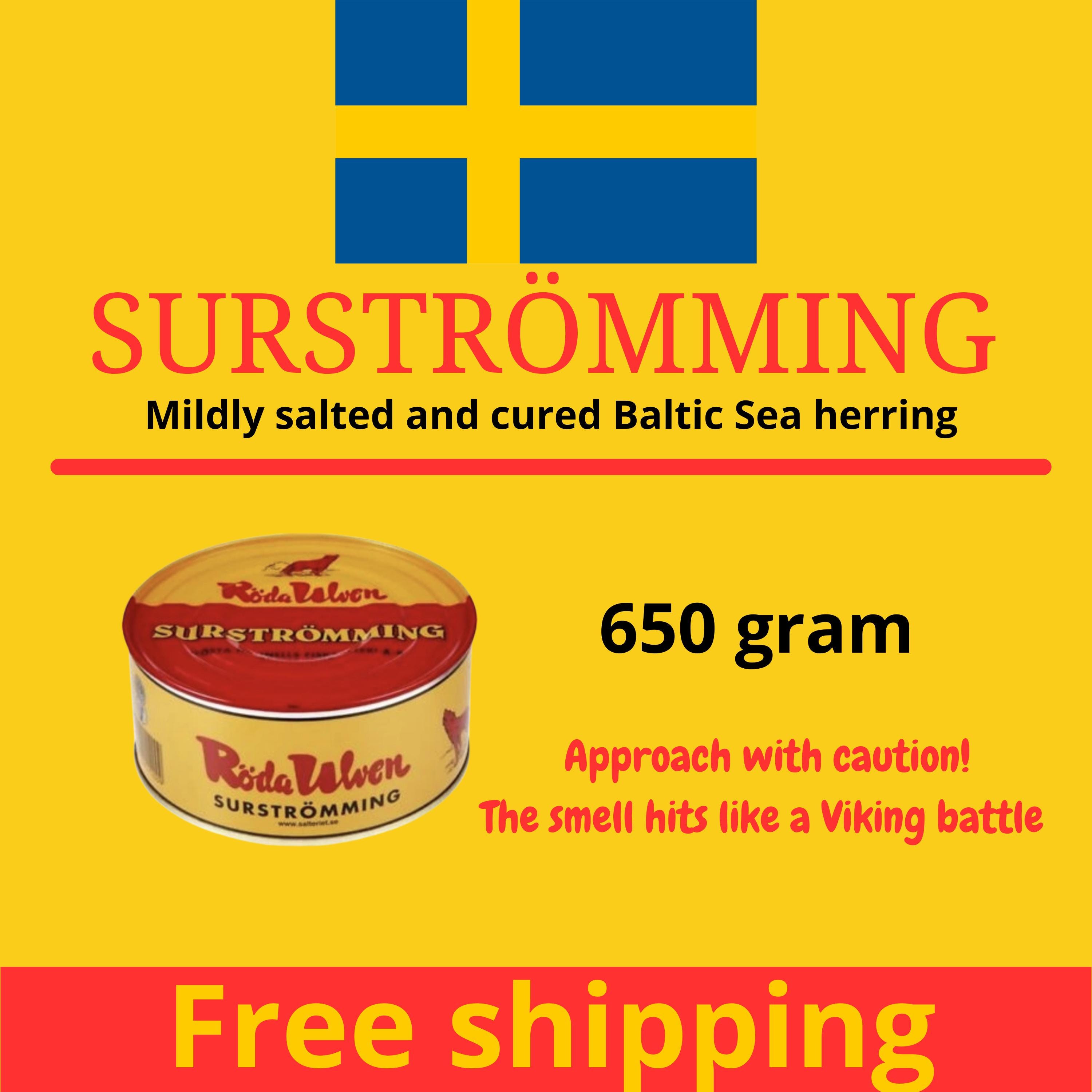 ラージ シュールストレミング 650g：スウェーデン産発酵ニシン - 臭い