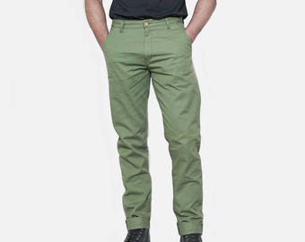 Vintage 1941 US Army Khaki Chinos WWII Trousers Zinc Button Vintage 1941 US Army Khaki Chinos WWII Trousers Zinc Button