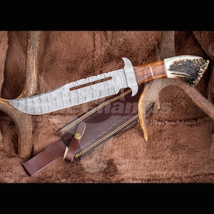 Custom Handmade Bowie Knife, Gift knife, Gift for dad, gift for him, Bushcraft Camping Knife, Survival Tool Sharp Blade, Birthday Gift