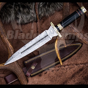 Handgefertigtes Daggar-Messer, Geschenkmesser, Geschenk für Papa, Geschenk für ihn, Bushcraft Campingmesser, Survival-Werkzeug, scharfe Klinge, Geburtstagsgeschenk