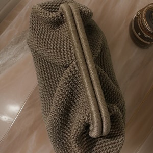 Coffe Macrame Clutch Bag