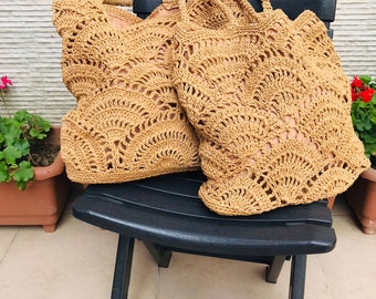 Best Gift for Mother,Straw Shopping Bag with Long Market Bag,Summer Womens Tote,Handmade for Mom,Wicker Holiday Bag Mom,Large Shoulder Pouch