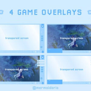 Carrow Overlay Blue Bows Heart Twitch Stream Package | Stream Overlays | Twitch Panels ...