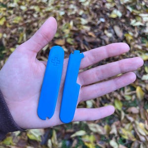 Victorinox 91 mm Plus G10 Micarta Blue Scales, Cover, Handles, Grips, Griffschalen, SAK