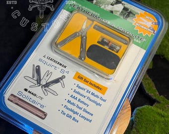 Leatherman Squirt S4 gris con linterna Maglite, nueva en blíster