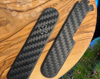 Victorinox 84 mm Plus Carbon 3K Twill Básculas, Funda, Mangos, Puños, Griffschalen, SAK