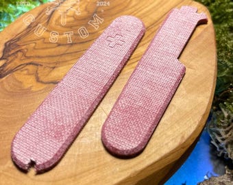 Victorinox 91 mm Plus TeroTuf Micarta Granate Cachas, Funda, Mangos, Puños, Griffschalen, SAK