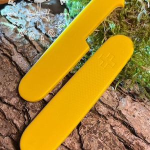 Victorinox 91 mm Plus G10 Micarta Yellow Scales, Cover, Handles, Grips, Griffschalen, SAK