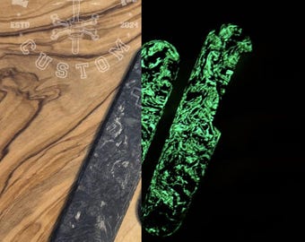 Victorinox 91 mm Plus Forged Carbon Fatcarbon® "Dark Matter Glow" Scales, Cover, Handles, Grips, Griffschalen, SAK