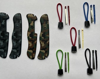 Victorinox 111 mm Camuflaje Cachas, Funda, Mangos, Puños, Griffschalen, SAK