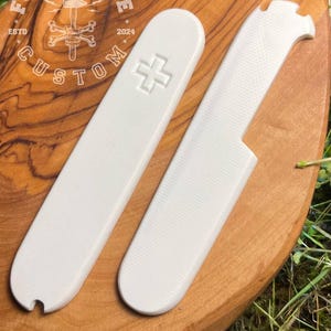Victorinox 91 mm Plus G10 Micarta White Scales, Cover, Handles, Grips, Griffschalen, SAK