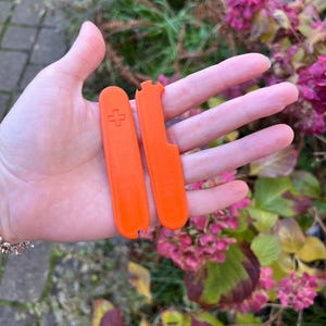 Victorinox 91 mm Plus G10 Micarta Orange Scales, Cover, Handles, Grips, Griffschalen, SAK