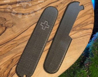 Cachas personalizadas para Victorinox 84 mm Canvas Micarta Green Polishing Scales, Cover, Handles, Gripschalen, SAK
