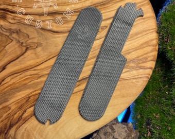 Victorinox 91 mm Plus Canvas Micarta Black Unfinished Scales, Cover, Handles, Grips, Griffschalen, SAK