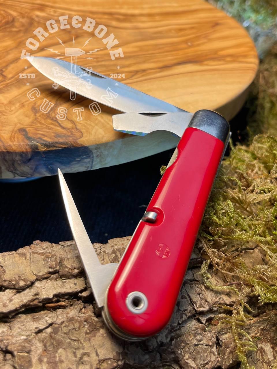 Wenger Swiss Army Mini GI 赤 Wenger Swiss Army Knife Red Handyman Dog Leg Z Opener 85mm **RARE