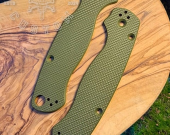 Spyderco ParaMilitary 2 (PM2) G10 Texture Micarta Army Green Scales, Cover, Handles, Grips, Griffschalen