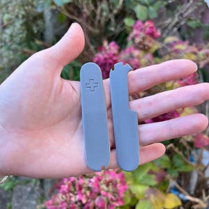 Victorinox 91 mm Plus G10 Micarta Steel Gray Scales, Cover, Handles, Grips, Griffschalen, SAK
