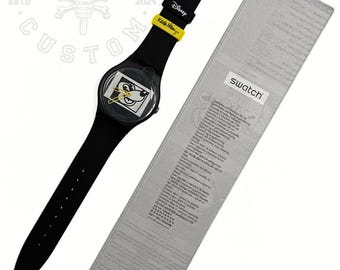 Swatch New Gent Originals SUOZ337 Mickey Blanc Sus Noir by Keith Haring