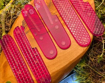 Victorinox 91 mm Purple Acrylic Transparent Set Scales, Cover, Handles, Grips, Griffschalen, SAK