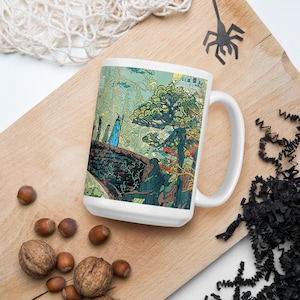 Mystical Elven Landscape Mug – Fantasy Fellowship & Power Rings Design, Enchanted Gift for Fantasy Lovers, Magical Coffee Cup