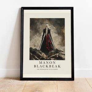 Manon Blackbeak Digital Download | Throne of Glass Witch Queen Art | Sarah J. Maas Fantasy Artwork | Maasverse Home Decor | Bookish Poster