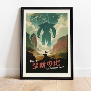 Shadow of the Colossus Inspired Wander & Colossi Travel Poster - Epic Gaming Art Print - Perfect Video Game Fan Gift
