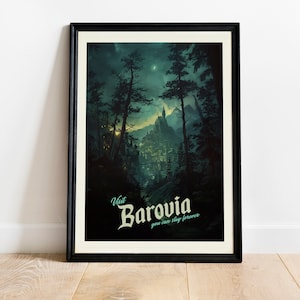 Visit Barovia Print - you can Stay forever - Dungeons Poster - Dragons Reiseposter
