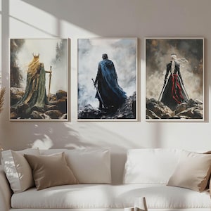 Throne of Glass Silhouette Set of 3 Digital Prints - Manon Blackbeak, Dorian Havilliard, Aelin Galathyniu Prints - Sarah J Mass Download
